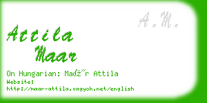 attila maar business card